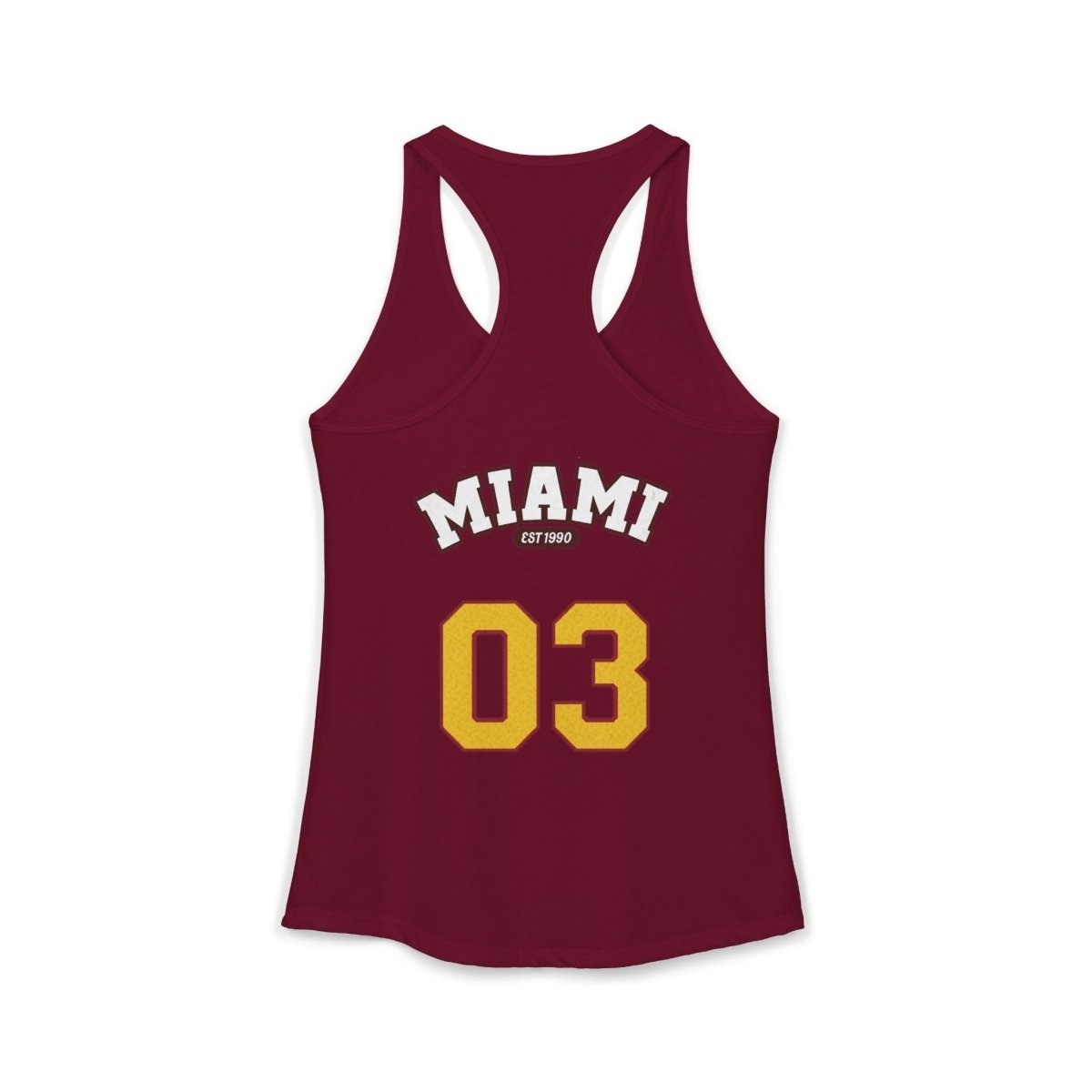Miami Varsity Women's Racerback Tank Top - Chinchilla Choons